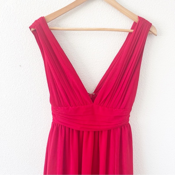 Lulus Heavenly Hues Deep V-Neck Formal Gown Maxi Dress in Red - Picture 3 of 9